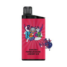 Load image into Gallery viewer, Harmonious blend of banana, pomegranate, and cherry, infused with frosty essence for a tropical paradise experience.
